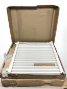 A 600mm x 600mm white radiator