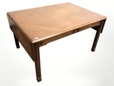 A Danish teak drop leaf coffee table,