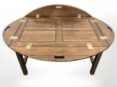 A mahogany butler's tray table,