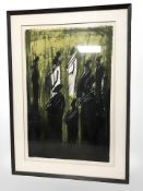 African School : Figures amongst tall grass, colour lithograph, numbered 48 of 50, 65 cm x 42 cm.