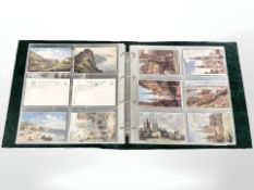 An album containing approximately 200 antique and later postcards, Rafael Tuck's oilettes, etc.