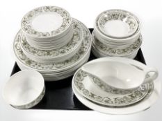 Forty three pieces of Wedgwood Perugia tea china.