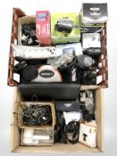 Assorted electricals, video cameras, walkie talkie, Bose headphones, etc.