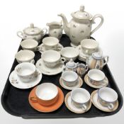A group of continental miniature tea china.