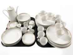 Approximately fifty two pieces of Danish Lyngby tea and dinner china.