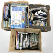 A quantity of childrens annuals, books, puzzles including Thomas the Tank Engine, football books,