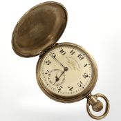 A Thomas Russell gold plated full hunter pocket watch.
