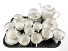 Thirty three pieces of KPM tea china.