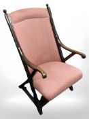 A mahogany salon armchair,
