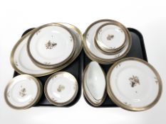 Approximately thirty three pieces of Royal Copenhagen dinner china.