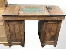 A 19th century pine clerks's writing desk,
