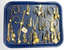 Approximately thirty five wristwatches, miscellaneous makes, in varying states of repair.