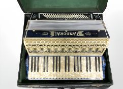 A Tandoral piano accordion, in carry case.