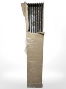 A 300 x 1800 mm metallic grey radiator