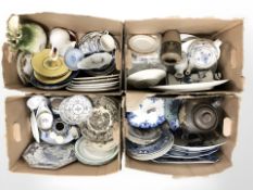 A large quantity of 20th century ceramics, Danish blue and white items, collectors plates,