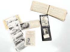 Two small albums containing a collection of celebrity autographs and signed photographs dating to