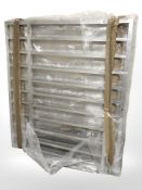 Four aluminium gates,