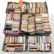 A large collection of Penguin books.