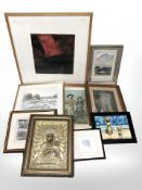 Assorted pictures and prints, an R. A.
