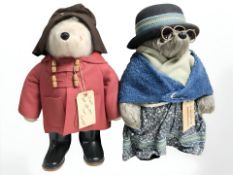 A Paddington Bear and a Gabrielle bear,