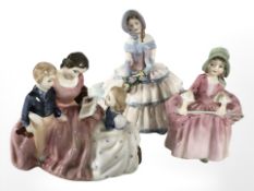 Three Royal Doulton figures comprising of 'The Bedtime Story' HN2059,