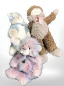 Two Charlie Bears with tags : Puddy Cat and Lollypop,