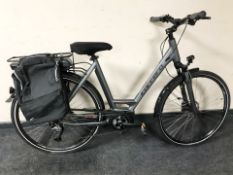 A Carrera Crosspath electric bike, with Bosch battery pack, keys, charger,