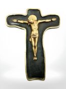 A French gilt and patinated bronze crucifix, 20th century, length 18.5 cm.