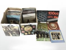 Assorted vinyl records and 45 singles, including T-Rex, Rod Stewart, The Beach Boys, Bob Dylan,