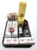 A group of Atlas Editions Eddie Stobart die cast haulage vehicles,