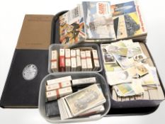 A very large quantity of Players and Brook Bond cigarette cards, some in albums,