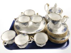 Twenty seven pieces of Royal Albert Moonlight Rose tea and dinner porcelain