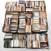 A large collection of Penguin books.