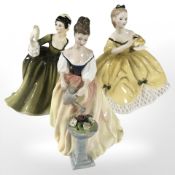 Three Royal Doulton figures, Alexandra HN3292, The Last Waltz HN2315 and Simone HN2378.