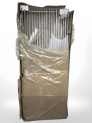 An 800 x 2000 mm metallic silver radiator