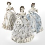 Three Royal Worcester figures comprising of The Last Waltz No.