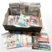 A collection of 1960s and later football match day programmes.