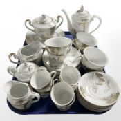 Thirty four pieces of Japanese export tea china