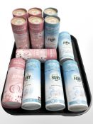 Twelve packs of Fairy and Lenor fabric scent boosters.