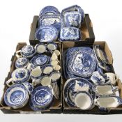 A collection of Burleigh Ware Willow pattern table wares.