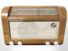 A Philips valve radio, width 47 cm.
