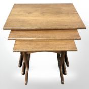 A G Plan teak nest of three tables,