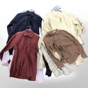 Twelve gents long sleeve shirts by Tom Hagan, T M Lewin, Hackett, Sartorial and other brands,