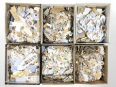 Several thousand loose 20th century stamps.