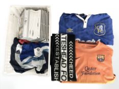 A group of modern Newcastle United match day programmes, scarf,