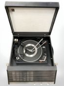 A Bush 2025TC portable record player with Garrard turn table