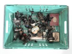 Various fishing reels, including Silstar, Olympic Daiwa, two tins containing fishing flies, etc.