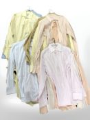 Twelve gents long sleeve shirts by James Drew, Hawes & Curtis, Joseph Turner and other brands,