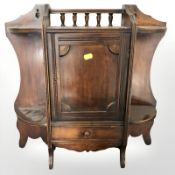 A late Victorian mahogany wall cabinet,