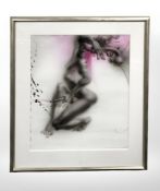 Continental School : Abstract nude male, colour lithograph, 63 cm x 49 cm.